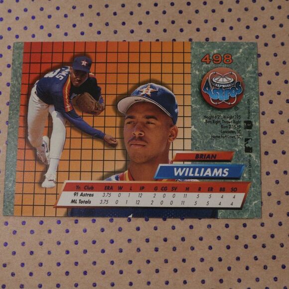 Brian Williams #498 Baseball Card - Picture 2 of 2